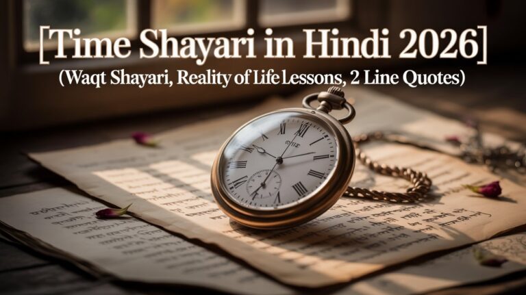 Time Shayari in Hindi 2026 (Waqt Shayari, Reality of Time, Life Lessons, 2 Line Quotes)