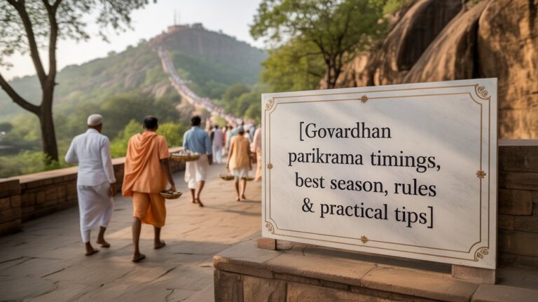 Govardhan Parikrama Guide 2026: Distance, Route, Timings, History, Rituals & Best Time