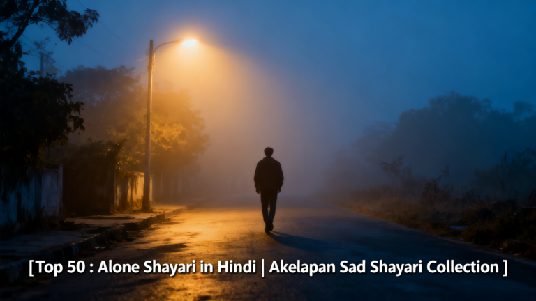 Top 50 : Alone Shayari in Hindi | Akelapan Sad Shayari Collection