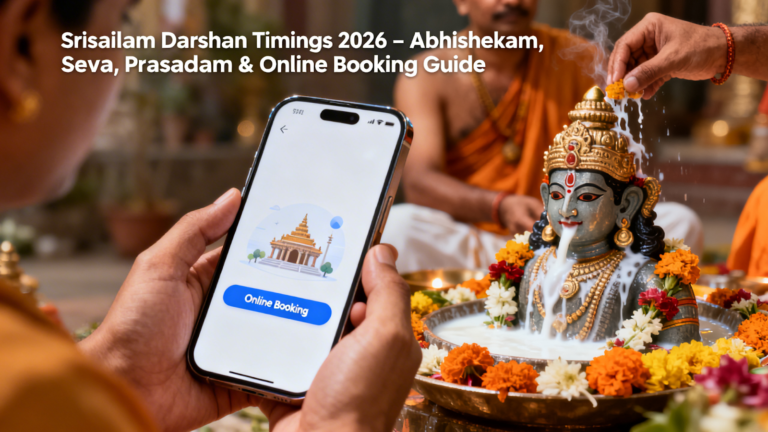 Srisailam Darshan Timings 2026 – Abhishekam, Seva, Prasadam & Online Booking Guide