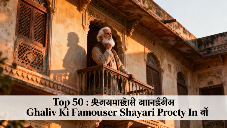 Top 50 : मिर्ज़ा ग़ालिब की मशहूर शेरो शायरी हिंदी में Ghalib Ki Famous Sher Shayari Poetry In Hindi