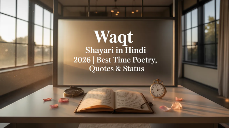 “Waqt Shayari in Hindi 2026 | Best Time Poetry, Quotes & Status”