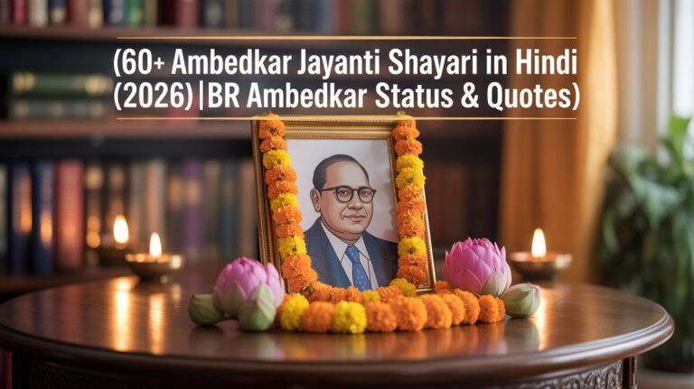 60+ Ambedkar Jayanti Shayari in Hindi (2026) | BR Ambedkar Status & Quotes