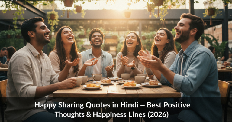 Happy Sharing Quotes in Hindi – Best Positive Thoughts & Happiness Lines (2026)