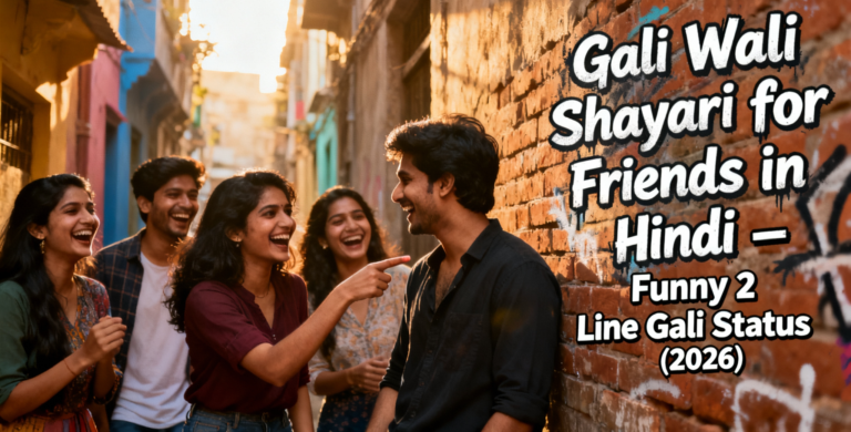 Gali Wali Shayari for Friends in Hindi – Funny 2 Line Gali Status (2026)