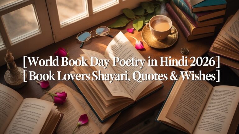 World Book Day Poetry in Hindi 2026 | Book Lovers Shayari, Quotes & Wishes