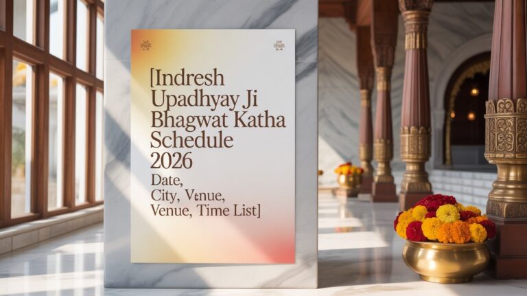 Indresh Upadhyay Ji Bhagwat Katha Schedule 2026 (Date, City, Venue, Time List)