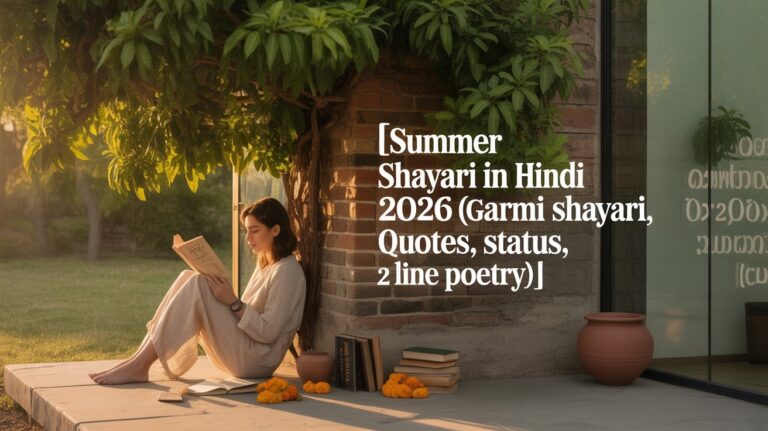 Summer Shayari in Hindi 2026 (Garmi Shayari, Quotes, Status, 2 Line Poetry)