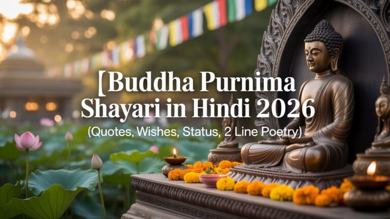 Buddha Purnima Shayari in Hindi 2026 (Quotes, Wishes, Status, 2 Line Poetry)