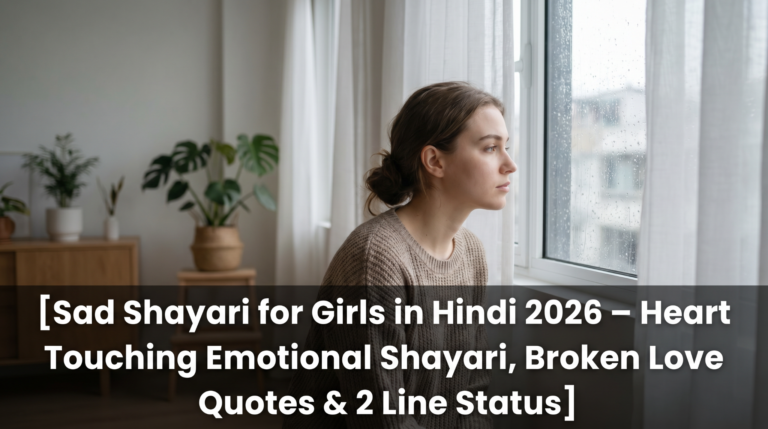 Sad Shayari for Girls in Hindi 2026 – Heart Touching Emotional Shayari, Broken Love Quotes & 2 Line Status