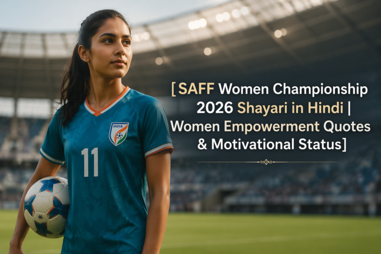 SAFF Women Championship 2026 Shayari in Hindi | Women Empowerment Quotes & Motivational Status