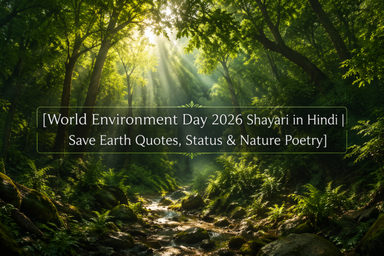 World Environment Day 2026 Shayari in Hindi | Save Earth Quotes, Status & Nature Poetry