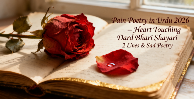 Pain Poetry in Urdu 2026 – Heart Touching Dard Bhari Shayari 2 Lines & Sad Poetry