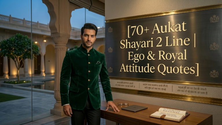 70+ Aukat Shayari Hindi 2 Line | Ego & Royal Attitude Quotes
