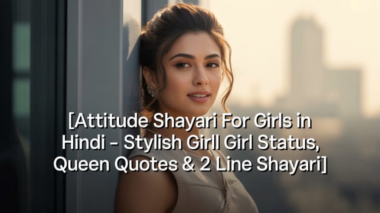 Attitude Shayari for Girls in Hindi – Stylish Girl Status, Queen Quotes & 2 Line Shayari