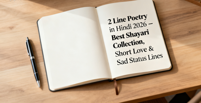 2 Line Poetry in Hindi 2026 – Best Shayari Collection, Short Love & Sad Status Lines