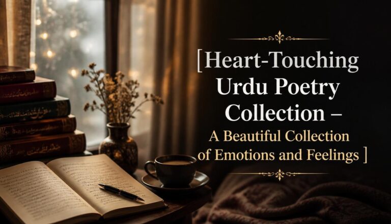 Heart-Touching Urdu Poetry Collection A Beautiful Collection of Emotions and Feelings featuring love, sadness, and deep emotional shayari.