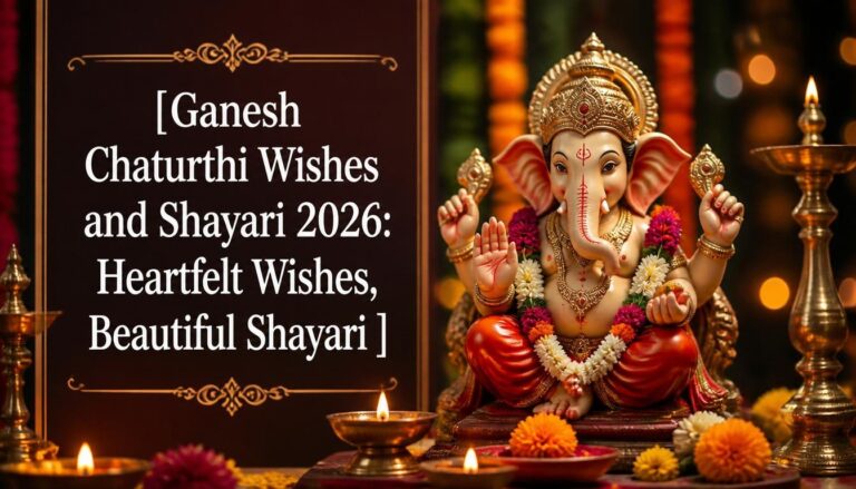 Ganesh Chaturthi Wishes and Shayari 2026 with heartfelt wishes, beautiful shayari, messages, quotes, and WhatsApp status for loved ones.