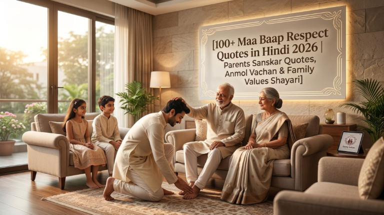 100+ Maa Baap Respect Quotes in Hindi 2026 | Parents Sanskar Quotes, Anmol Vachan & Family Values Shayari