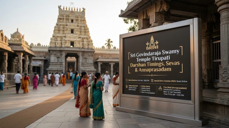 Sri Govindaraja Swamy Temple Tirupati Darshan Timings, Sevas & Annaprasadam 