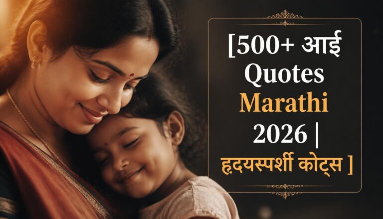 500+Quotes Marathi 2026 | हृदयस्पर्शी कोट्स