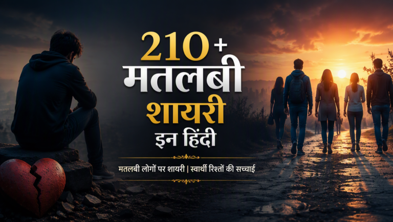210+ Matlabi Shayari in Hindi (2026) | मतलबी लोगों पर शायरी