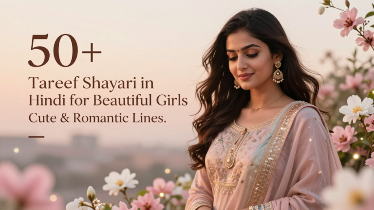 50+ Tareef Shayari in Hindi for Beautiful Girls | Cute & Romantic Lines