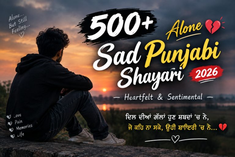500+ Alone Sad Punjabi Shayari 💔 | Heartfelt & Sentimental Punjabi Shayari 2026